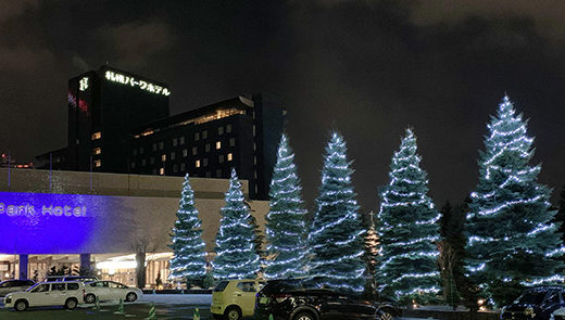 札幌パークホテルで冬のイルミネーション「パークブルー」　医療従事者に感謝と敬意を込めて
